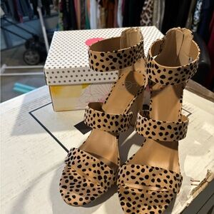 Leopard Print Strappy Sandals